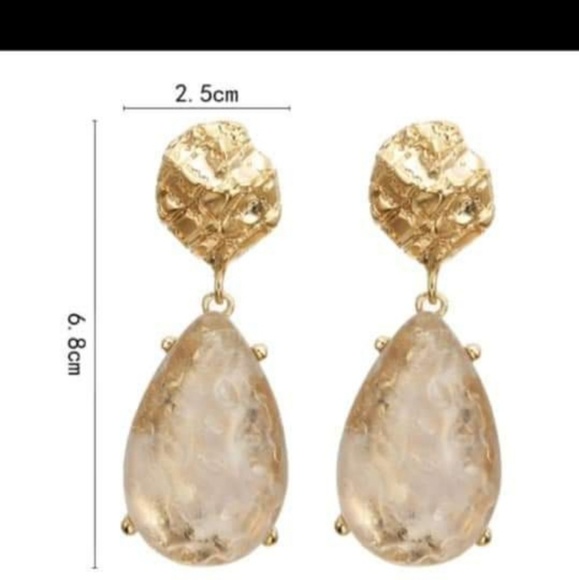 18k plated drop earrings - Picture 2 of 2